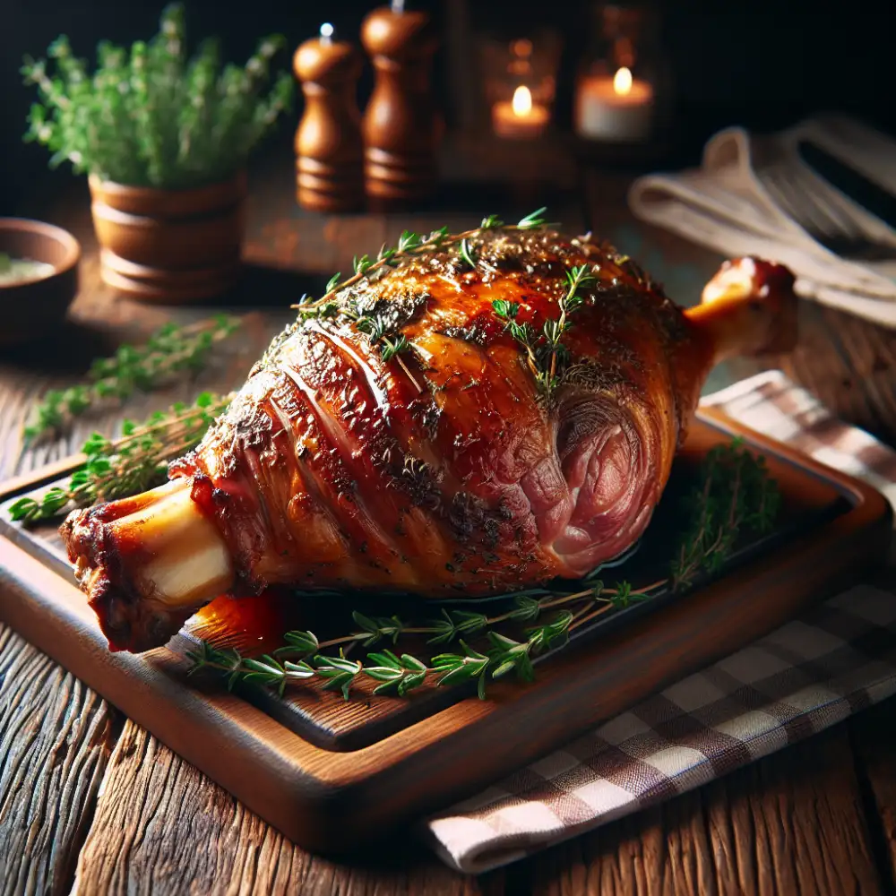 roasted leg of lamb