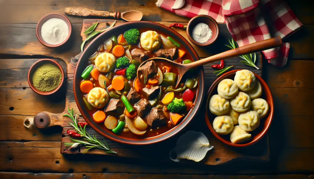 beef stew and dumplings